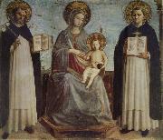 Fra Beato Madonna and Child with St Dominic and St Thomas of Aquinas Spain oil painting artist